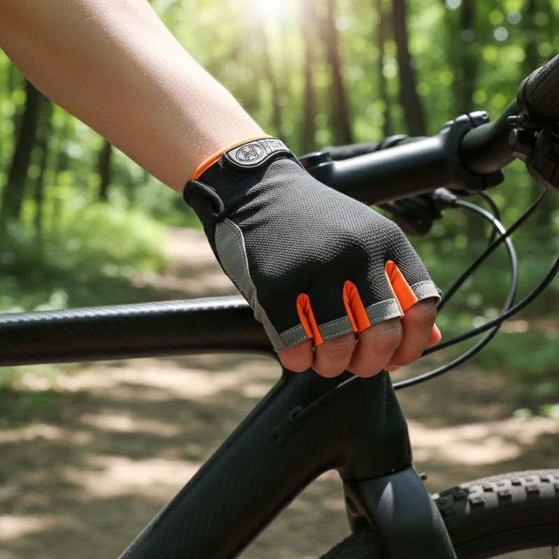 Fingerless Glove Knit - ハーフフィンガーサイクリンググローブ男性女性アンチスリップショック通気性夏自転車指なしスポーツジムトレーニングバイク
