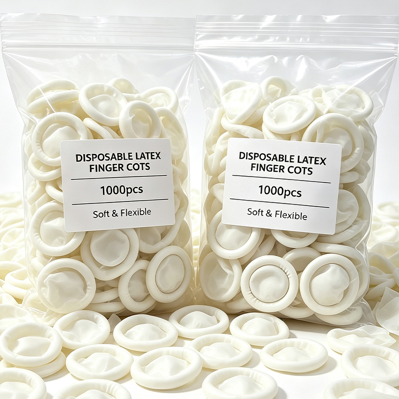 100-1000 個白使い捨て指サック手袋防塵アンチスリップ - Latex Disposable Glove のレビューと価格