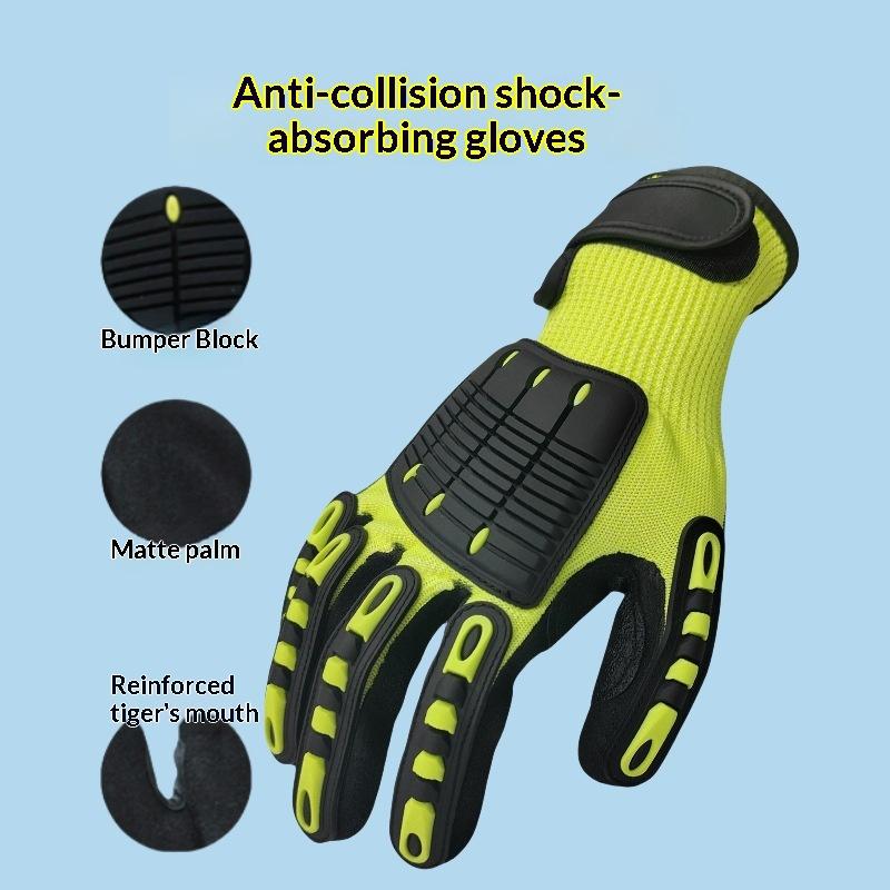1 ペアの耐切創・耐衝撃性ヘビーデューティ作業用手袋、耐油性 - Work Glove Impact のレビューと価格