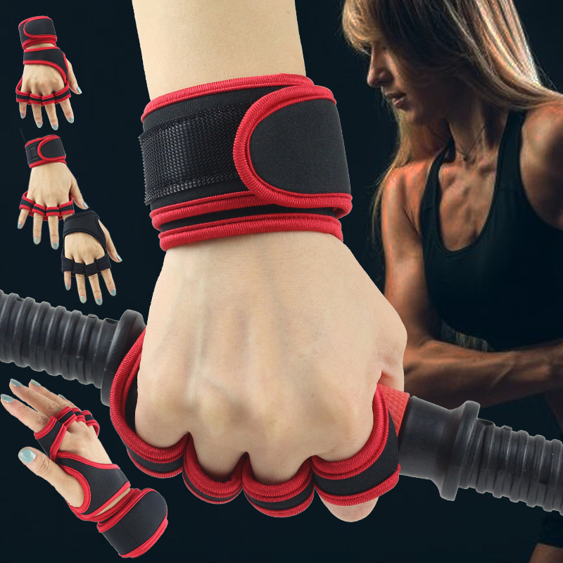 フィットネス男性女性手袋ジム重量挙げハーフフィンガー手首保護 - Workout Glove Gym のレビューと価格