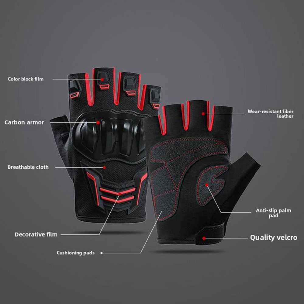 通気性オートバイ手袋夏ハーフフィンガー Guantes モト - Cycling Glove Padded のレビューと価格
