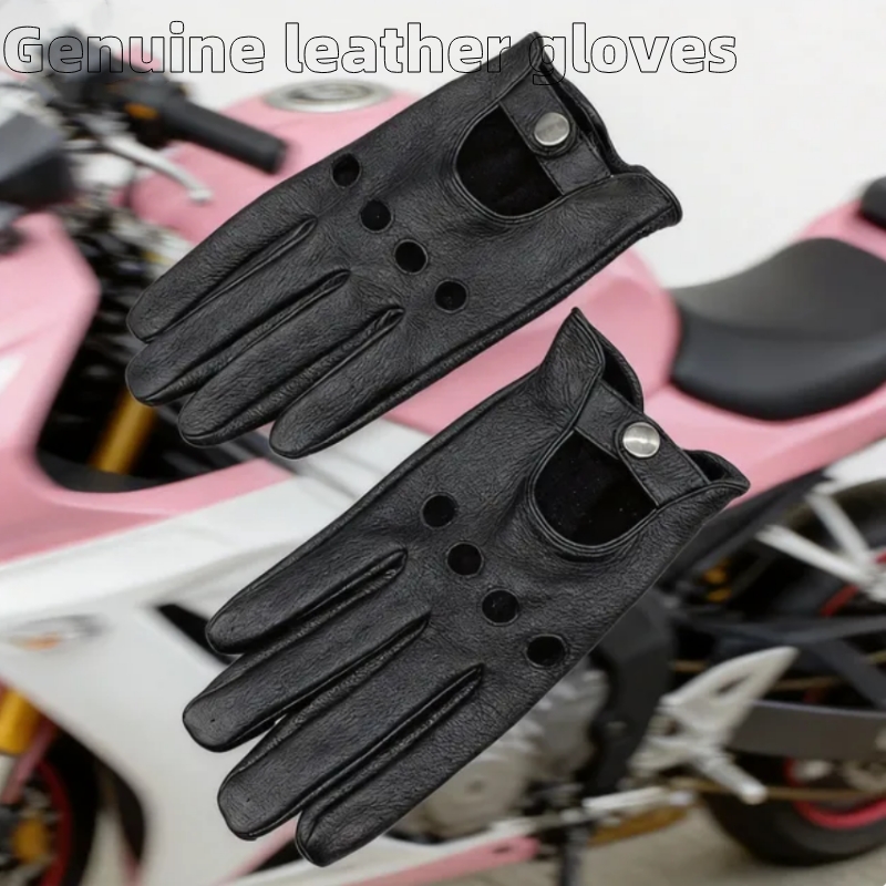 快適な装着感の本革製バイクグローブ、男女兼用、薄手のバイクグ - Leather Driving Glove のレビューと価格