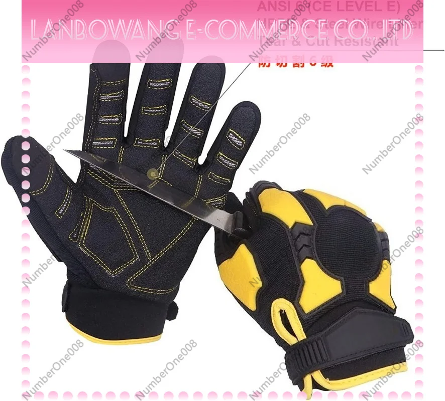 レベル6耐切創手袋、PVC耐摩耗手袋、TPR耐衝撃タッチスク - Work Glove Impact のレビューと価格
