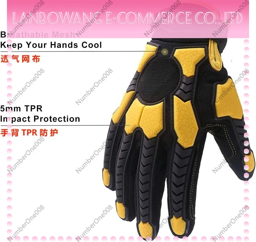 レベル6耐切創手袋、PVC耐摩耗手袋、TPR耐衝撃タッチスク - Work Glove Impact のレビューと価格
