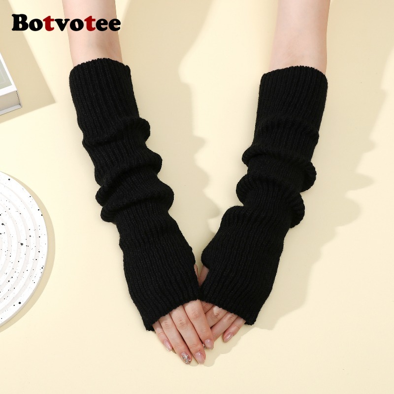 ボットボーティー Y2k アクセサリー ニット製暖かい冬用延 - Fingerless Glove Knit のレビューと価格