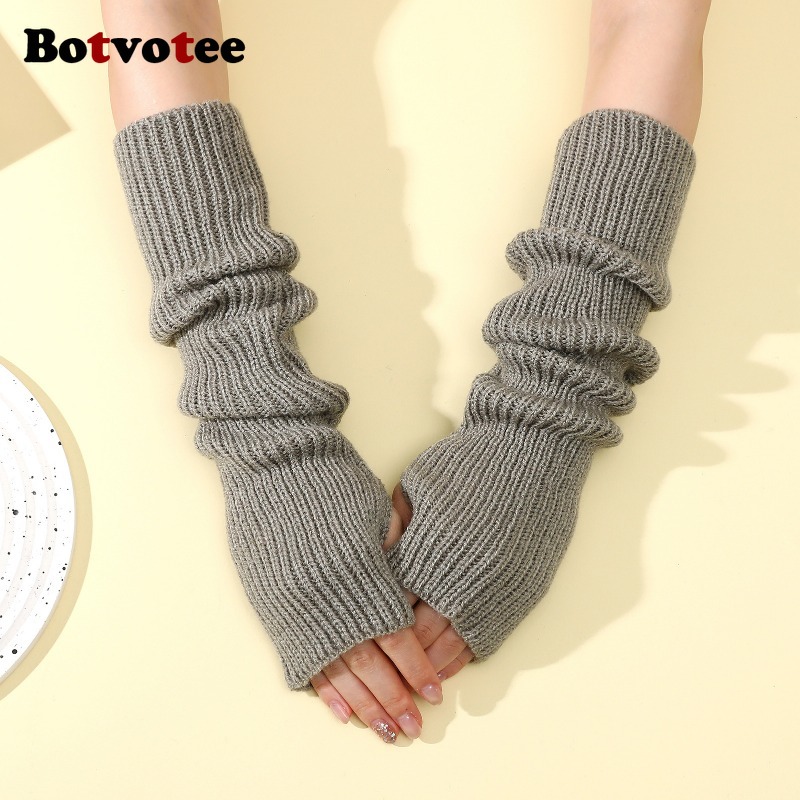 ボットボーティー Y2k アクセサリー ニット製暖かい冬用延 - Fingerless Glove Knit のレビューと価格