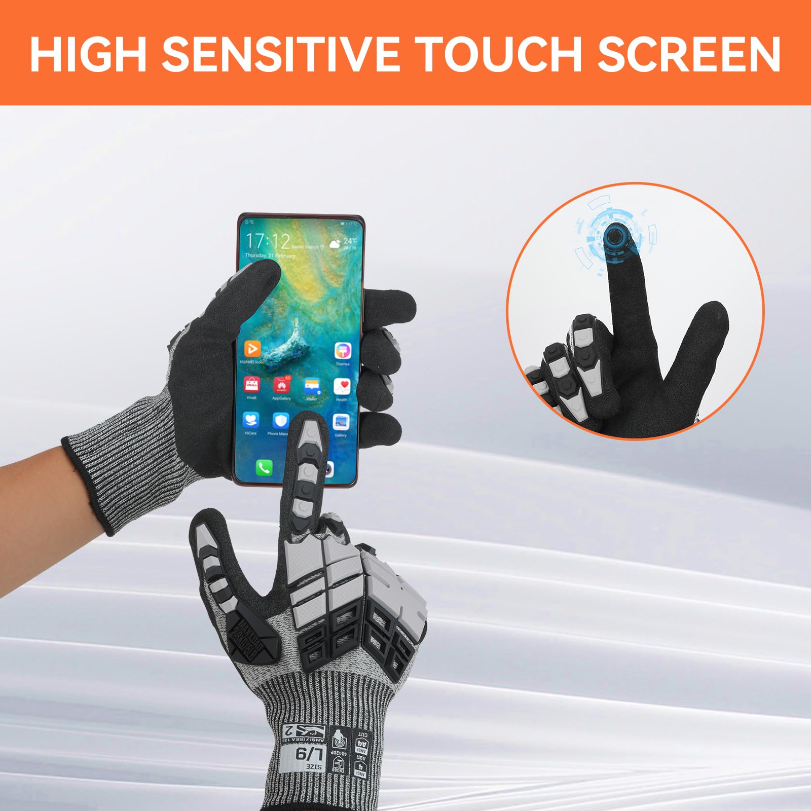 耐衝撃性と耐切創性を備えたナックル保護機能付き作業用手袋 - Work Glove Impact のレビューと価格