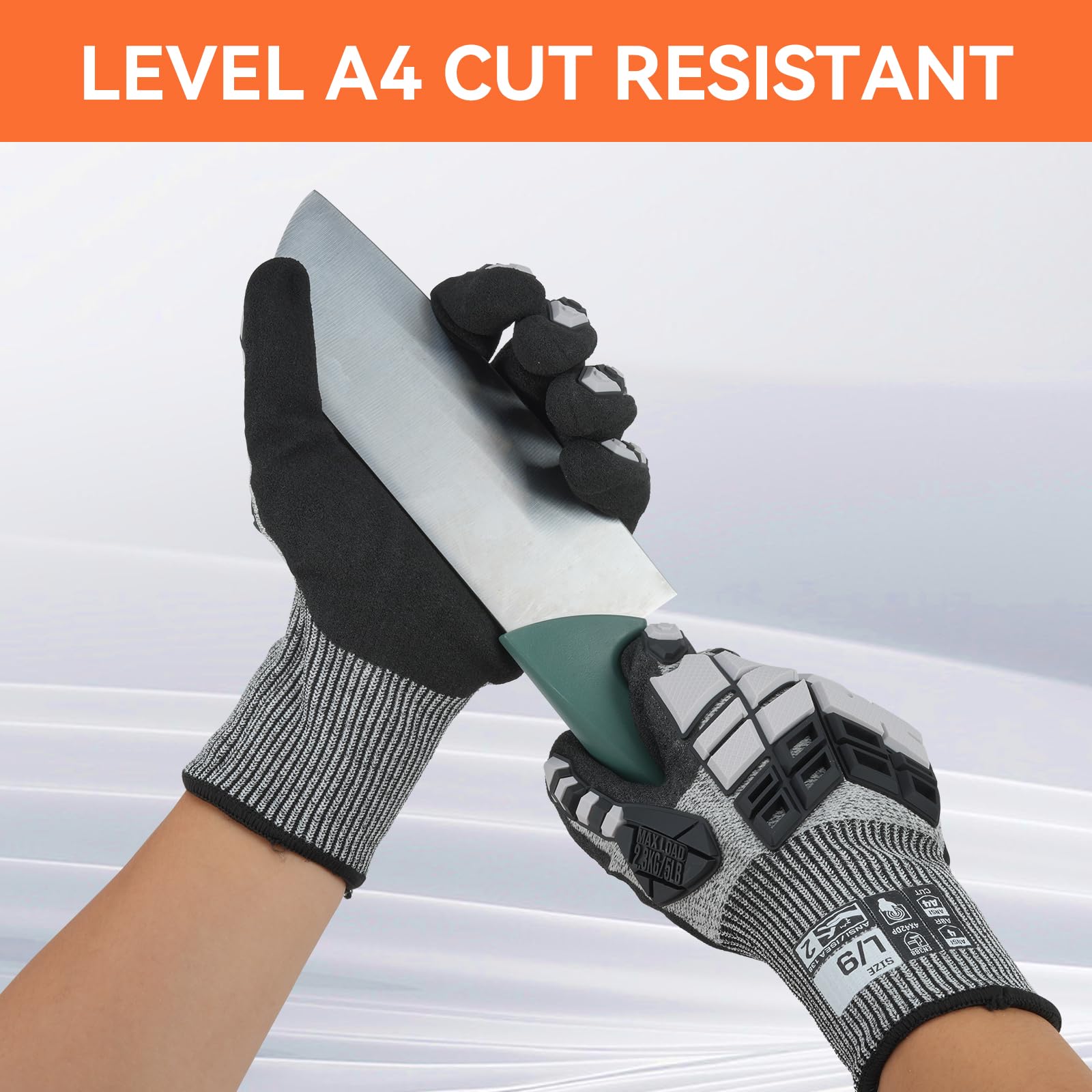 耐衝撃性と耐切創性を備えたナックル保護機能付き作業用手袋 - Work Glove Impact のレビューと価格